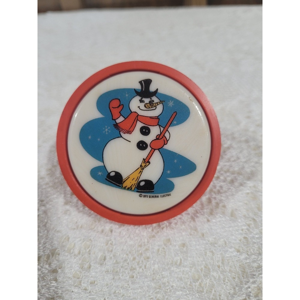 Vtg Frosty Snowman Night Light 1977 Christmas General Electric Plug In Works NEW